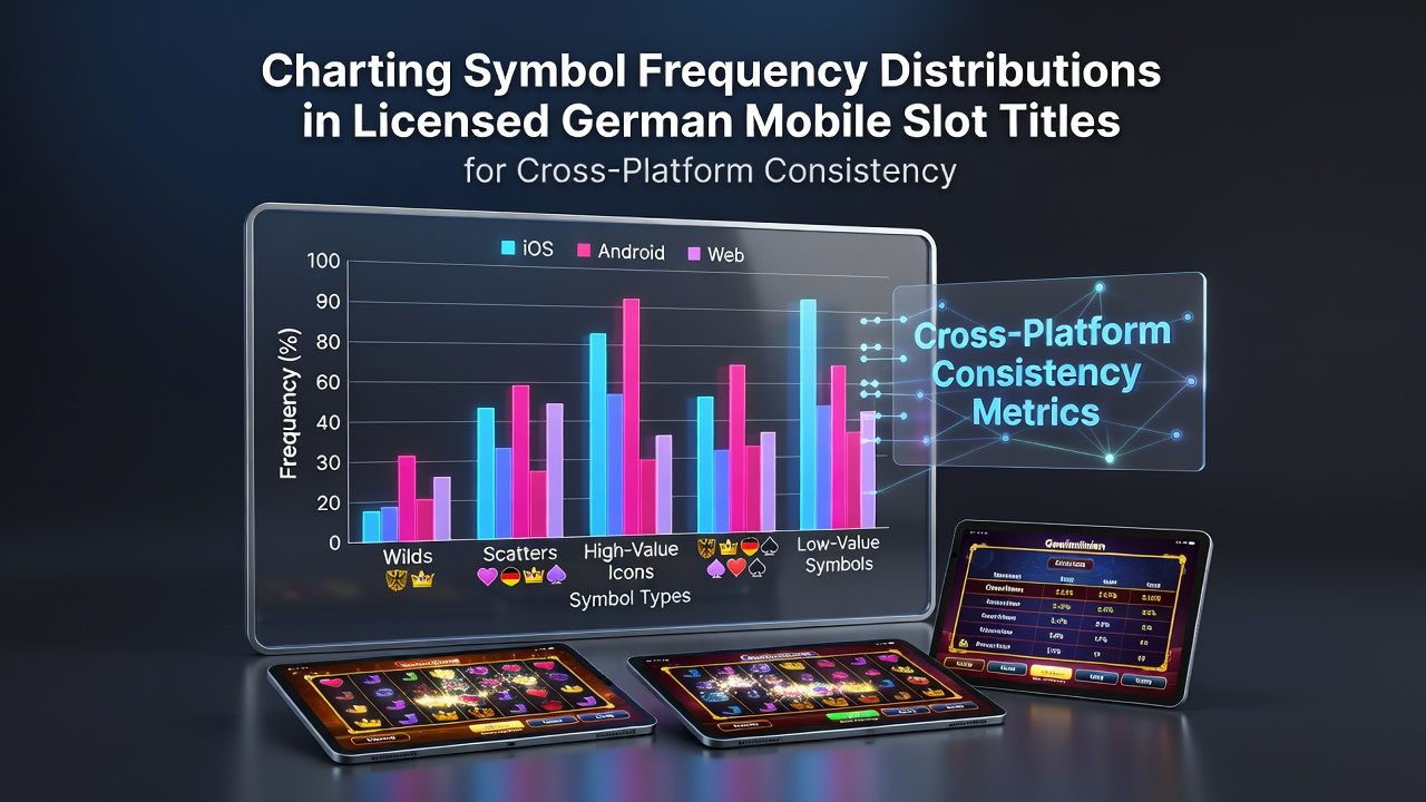 Diagramm zeigt Symbolhäufigkeitsverteilungen in lizenzierten deutschen Slot-Titeln auf mobilen Geräten