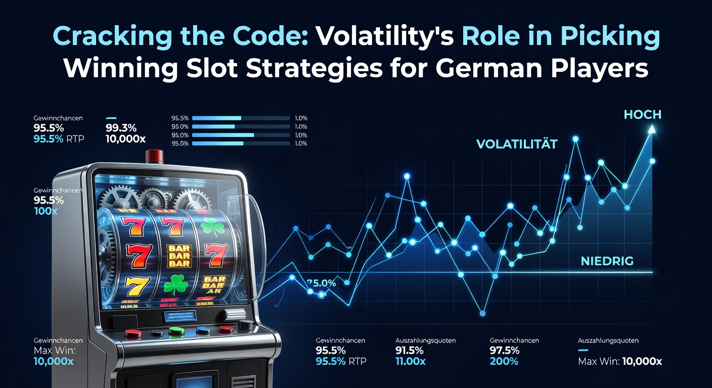 Grafik zeigt Slot-Maschinen mit unterschiedlichen Volatilitätsstufen und Gewinnkurven für deutsche Spieler