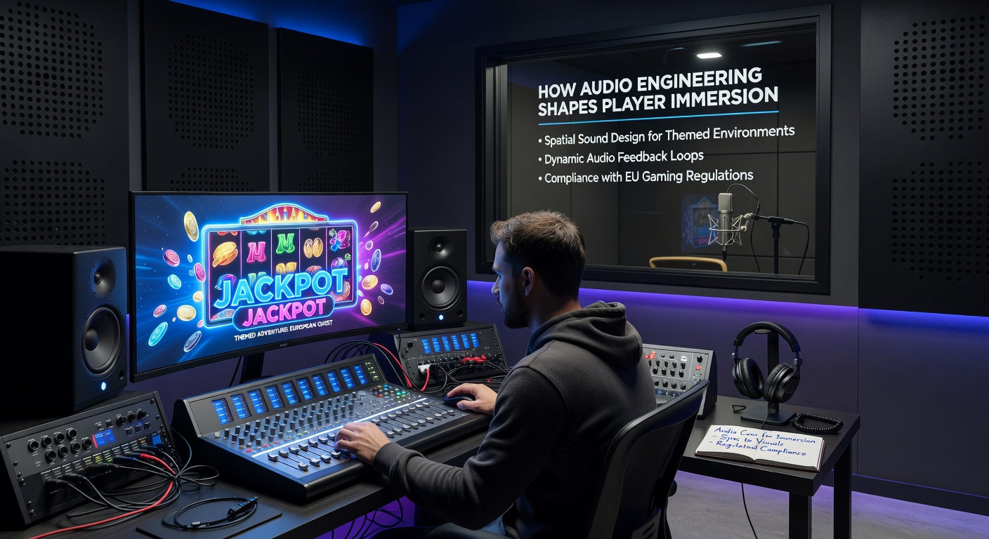 Illustration zur Rolle von Audio-Engineering in progressiven Slot-Spielen auf europäischen Plattformen